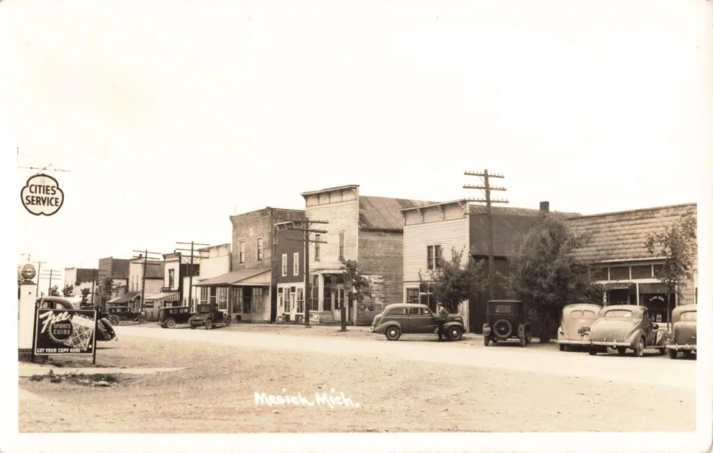 Historic Small Town Street Scene.