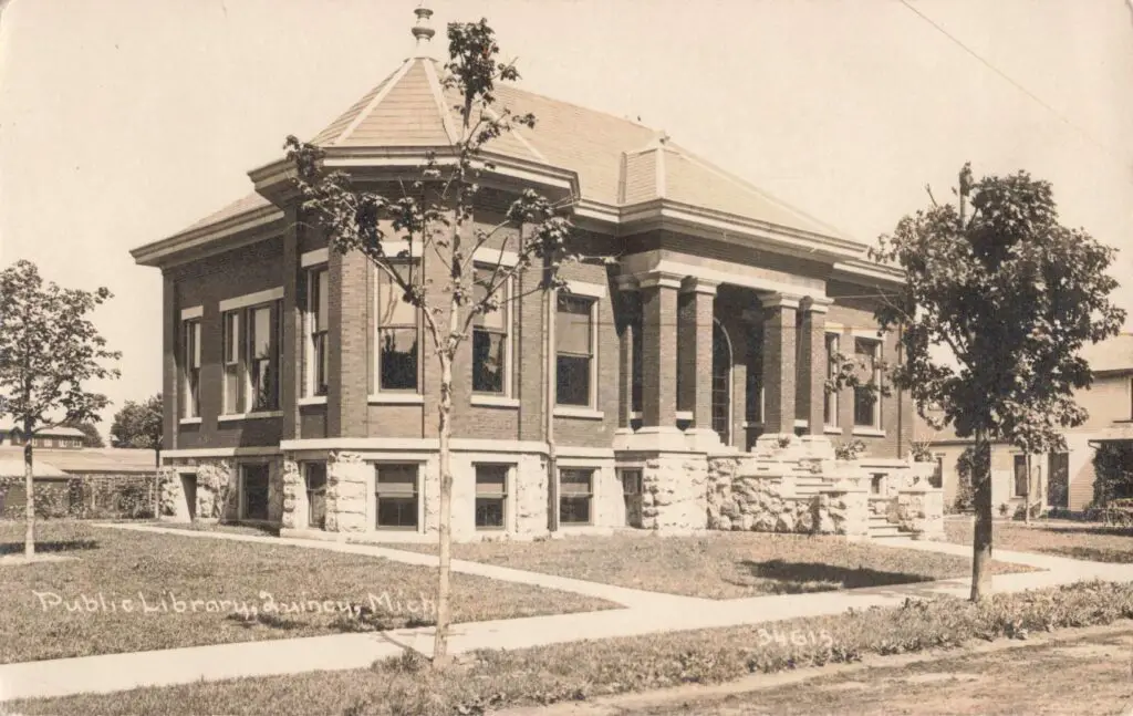 Historic Library Building In Michigan.