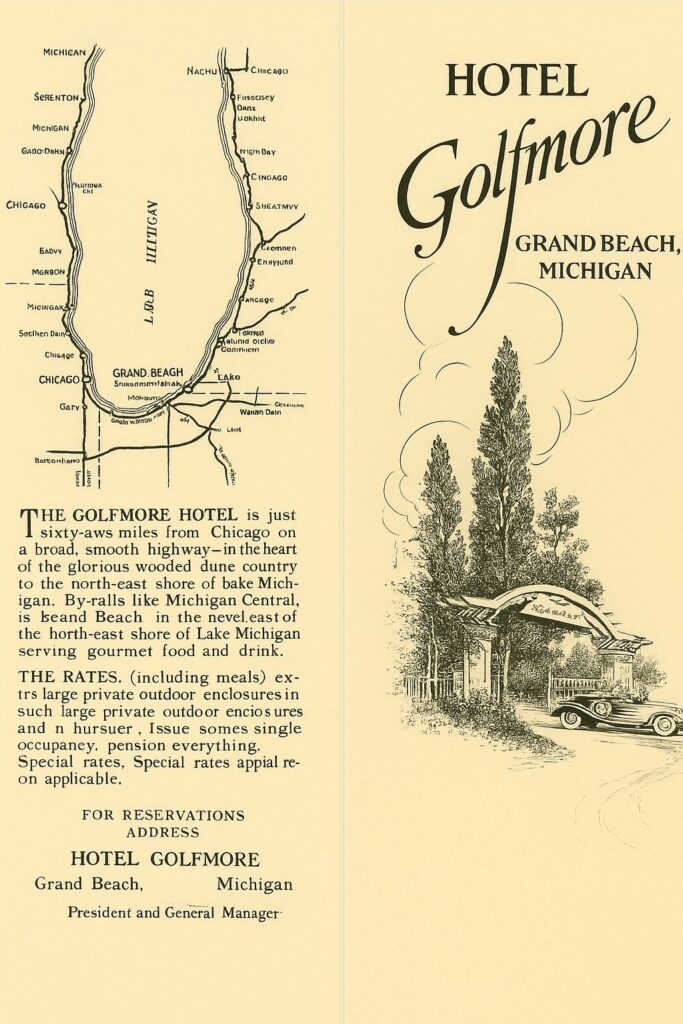 Vintage Hotel Brochure For Golfmore Hotel