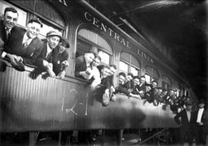 Wwi Troop Train In Detroit