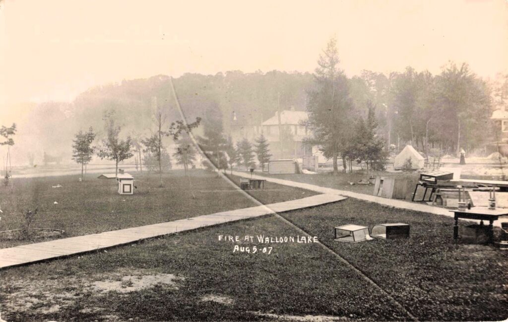 Fire At Walloon Lake, August 1907.