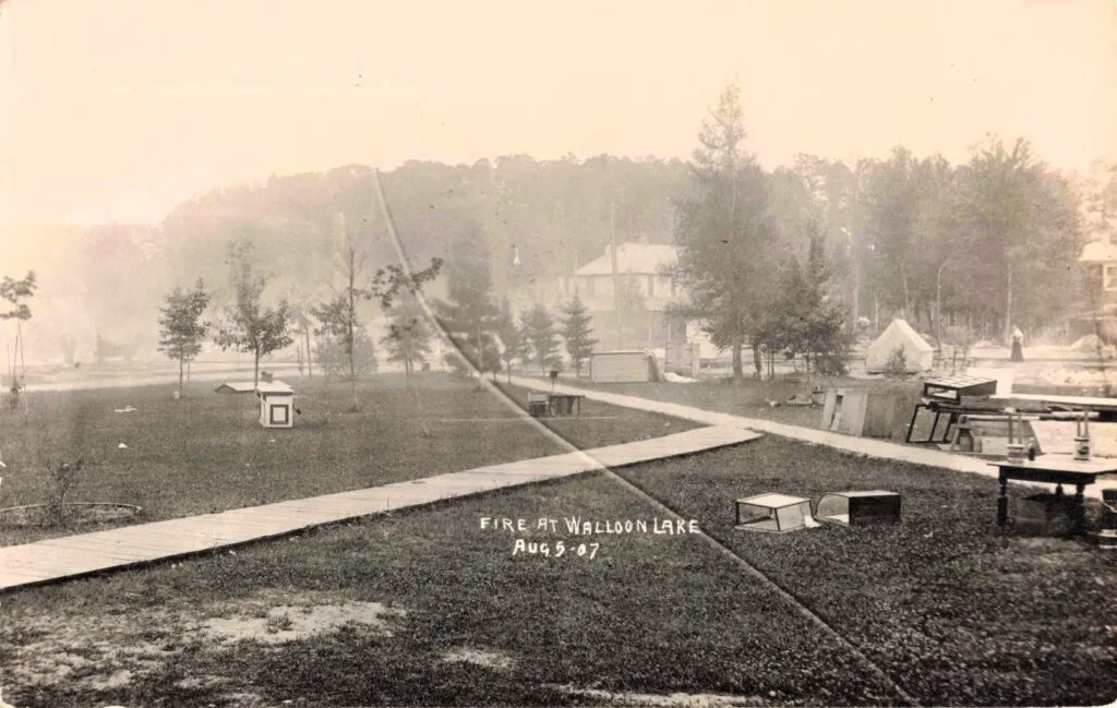 Fire At Walloon Lake, August 1907.