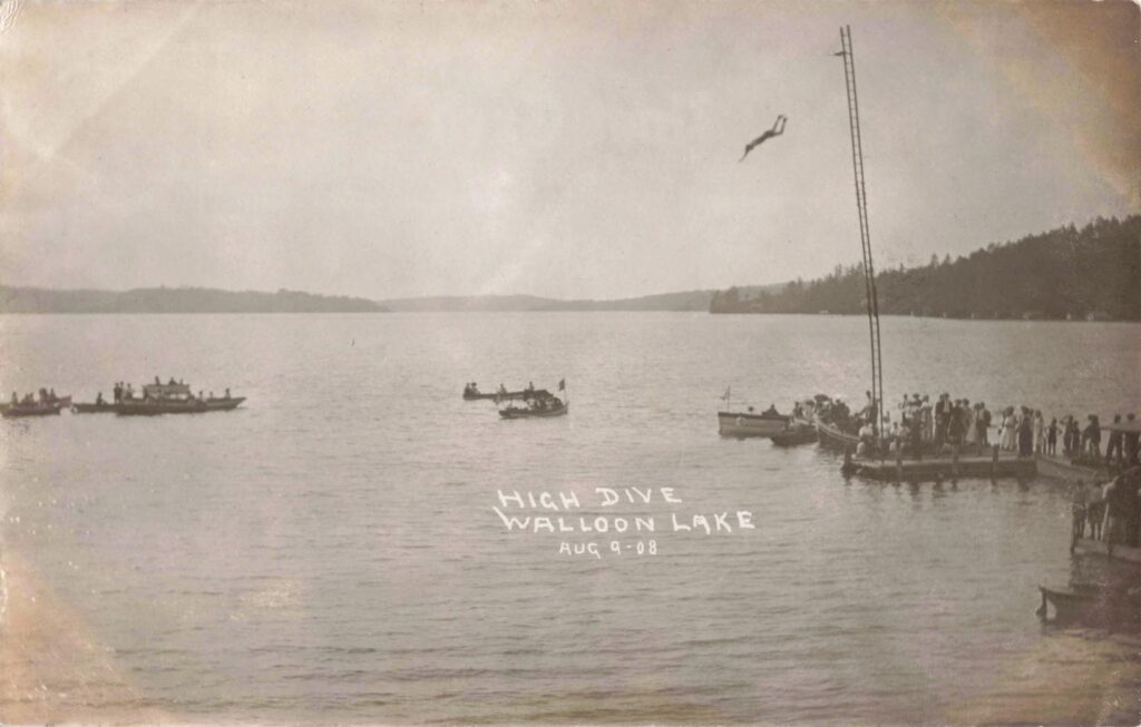 Diver Jumping Into Walloon Lake