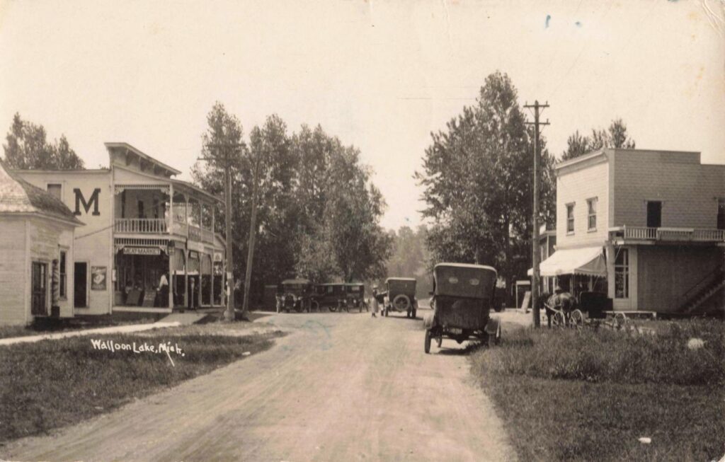 Historic Street Scene With Vintage Cars