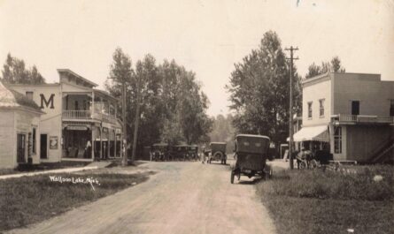 Historic Street Scene With Vintage Cars
