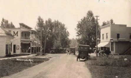 Historic Street Scene With Vintage Cars