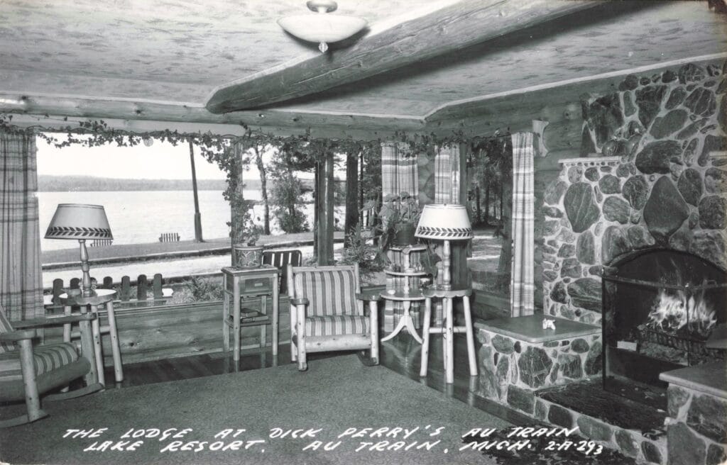 Cozy Lodge Interior By The Lake.