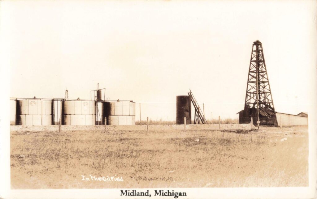 Oil Drilling Site In Midland, Michigan