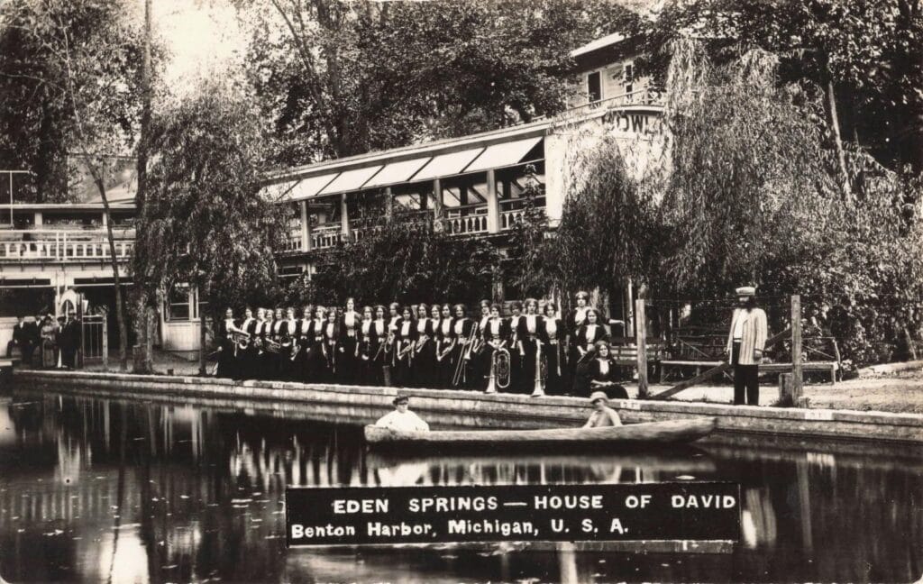 Historical Group Photo By Water