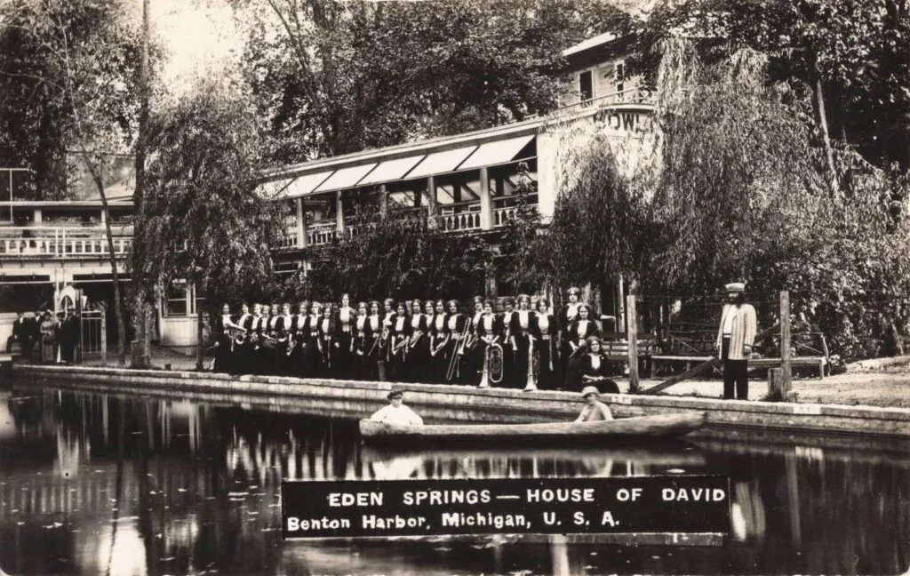 Historical Group Photo By Water