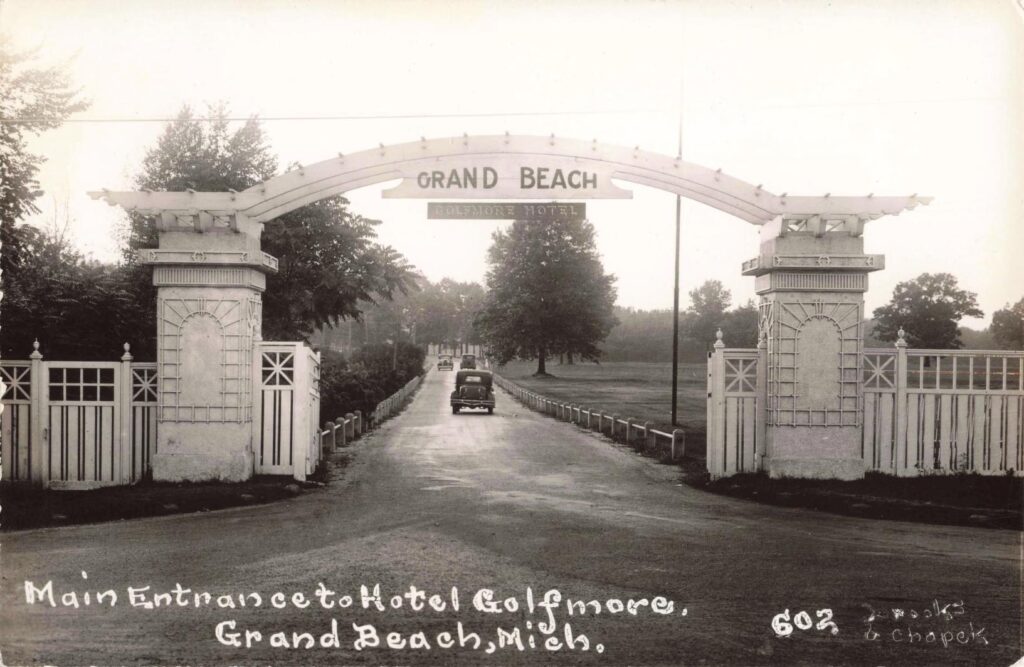 Historic Hotel Entrance At Grand Beach