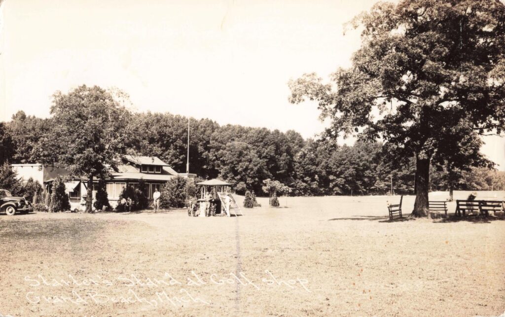 Vintage Park Scene With People