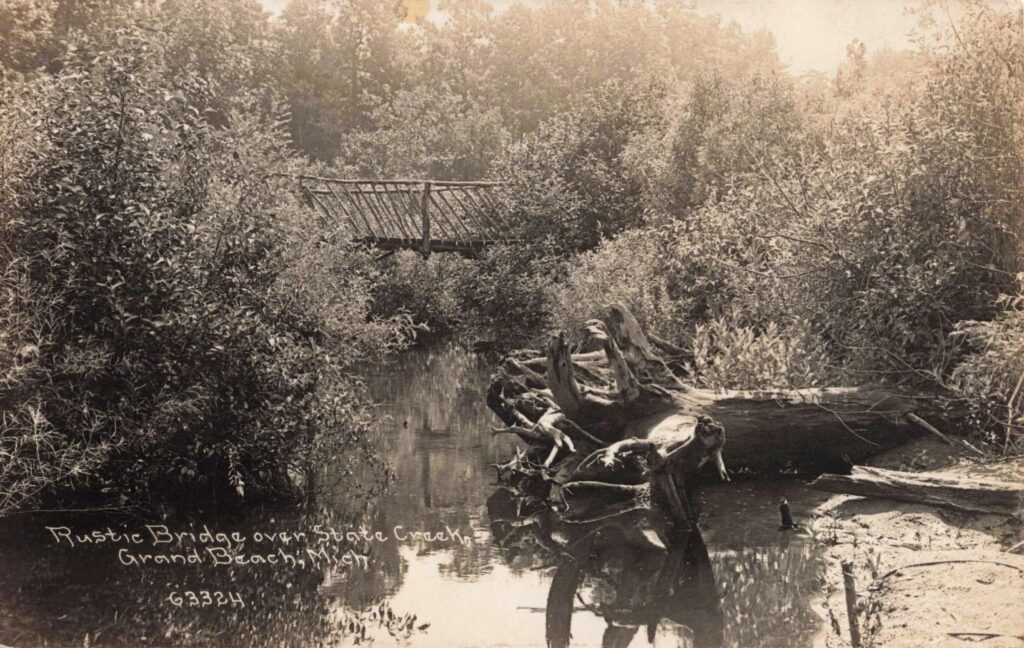 Old Bridge Over A Serene Creek.