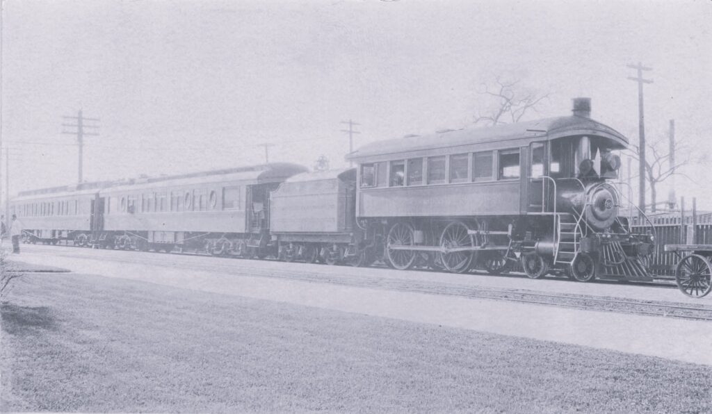 Vintage Train At A Station.