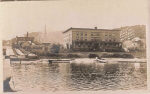 Beach Inn From Dock Munising Mich
