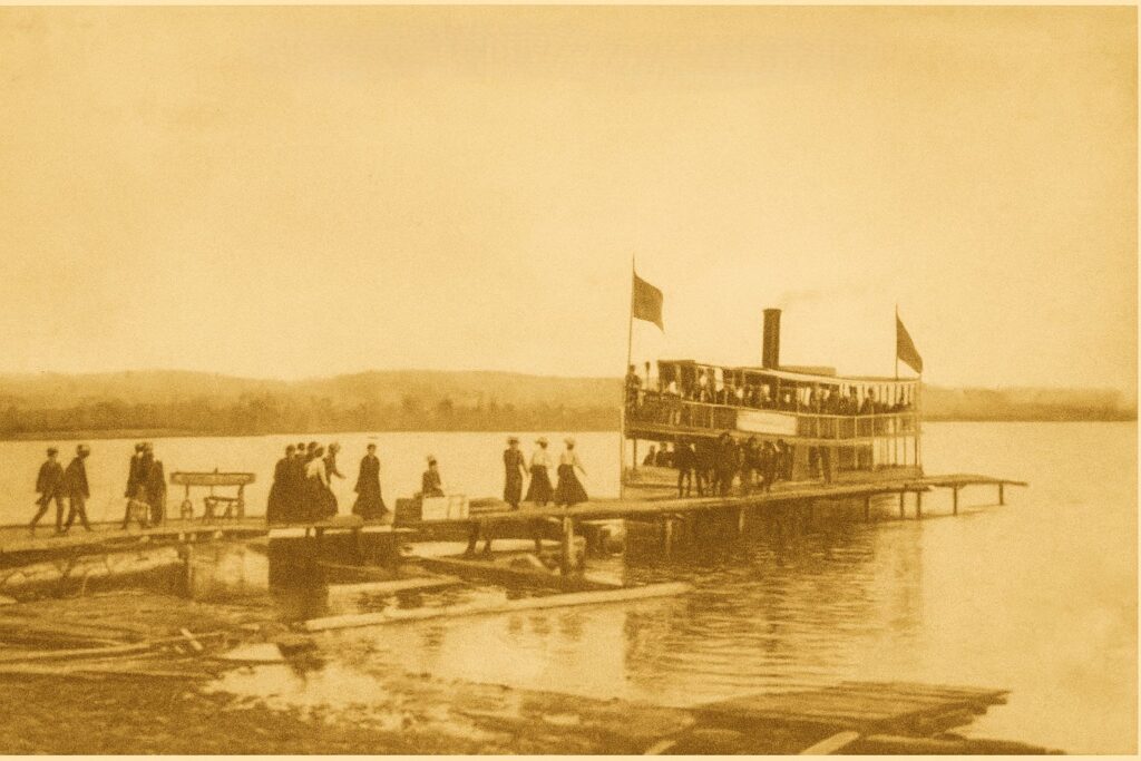 Historic Steamboat At A Dock