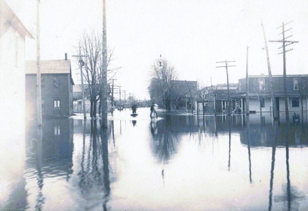 Historic Flood In A Small Town