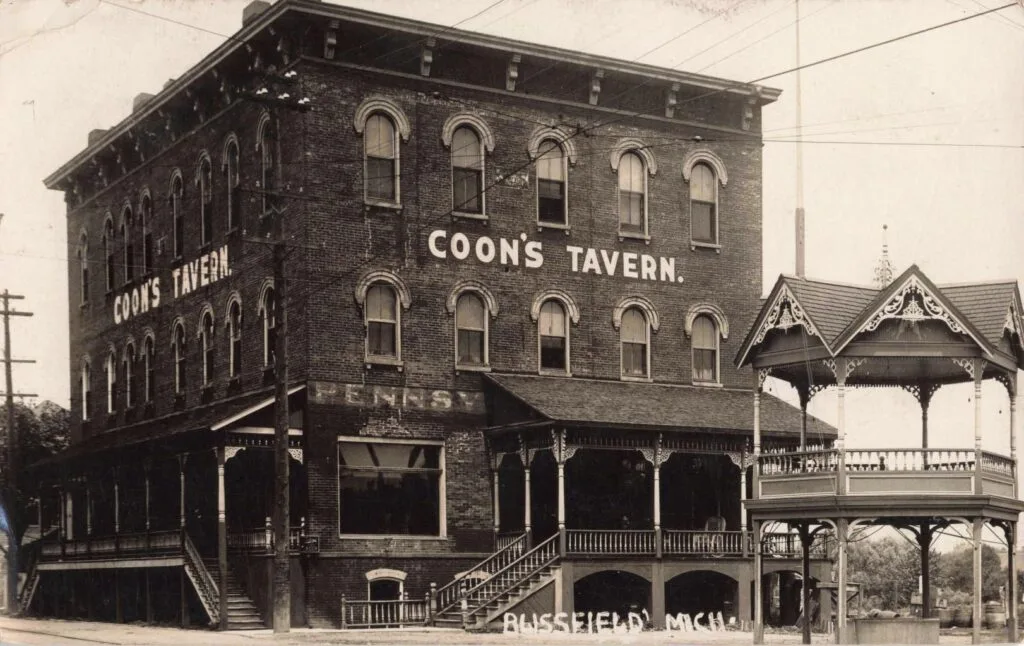 Historic Tavern Building With Porch