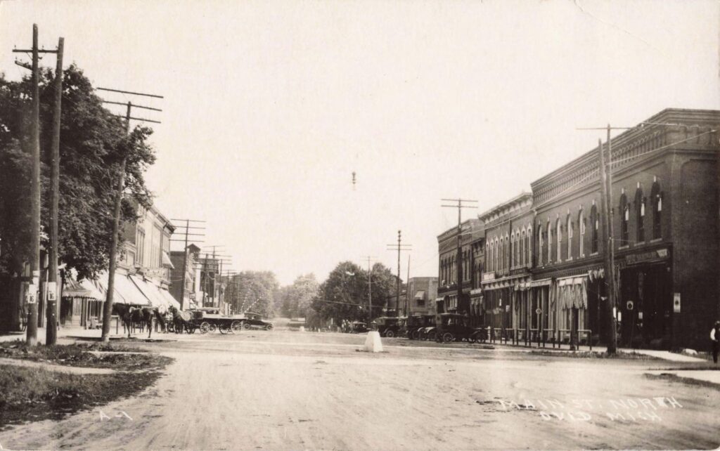 Historic Street With Vintage Buildings.