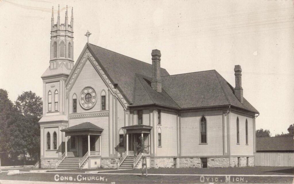 Historic Church Building In Ovid, Michigan