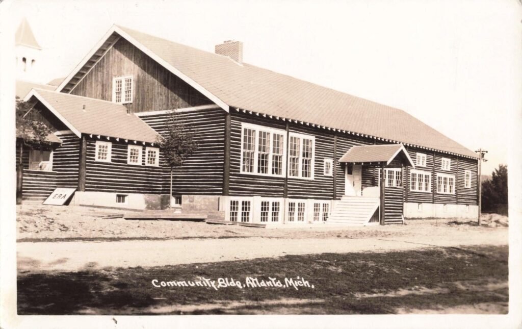 Historic Wooden Community Building Exterior