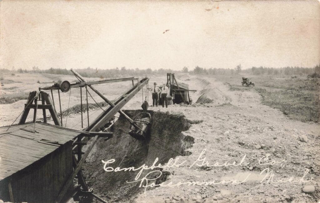 Historical Mining Equipment In Operation.