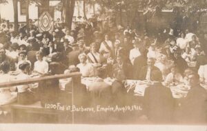 1200 Fed At Barbecue Empire Aug. 10 1911. Traverse City Tent