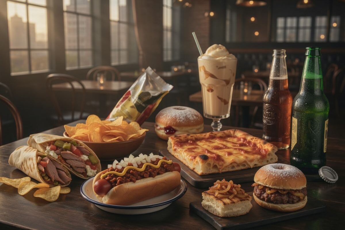 Variety Of Delicious American Comfort Foods