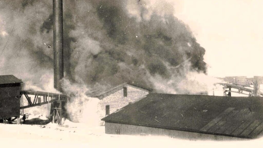 Smoke Billowing From Industrial Buildings.