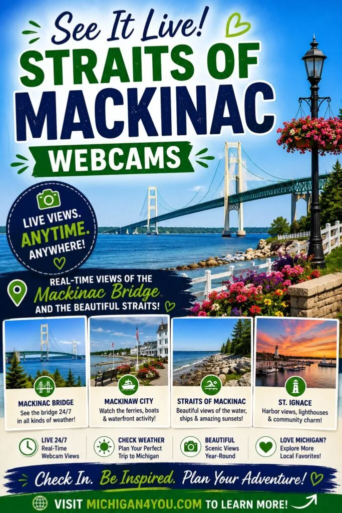 Mackinac Bridge Webcam Promotional Poster