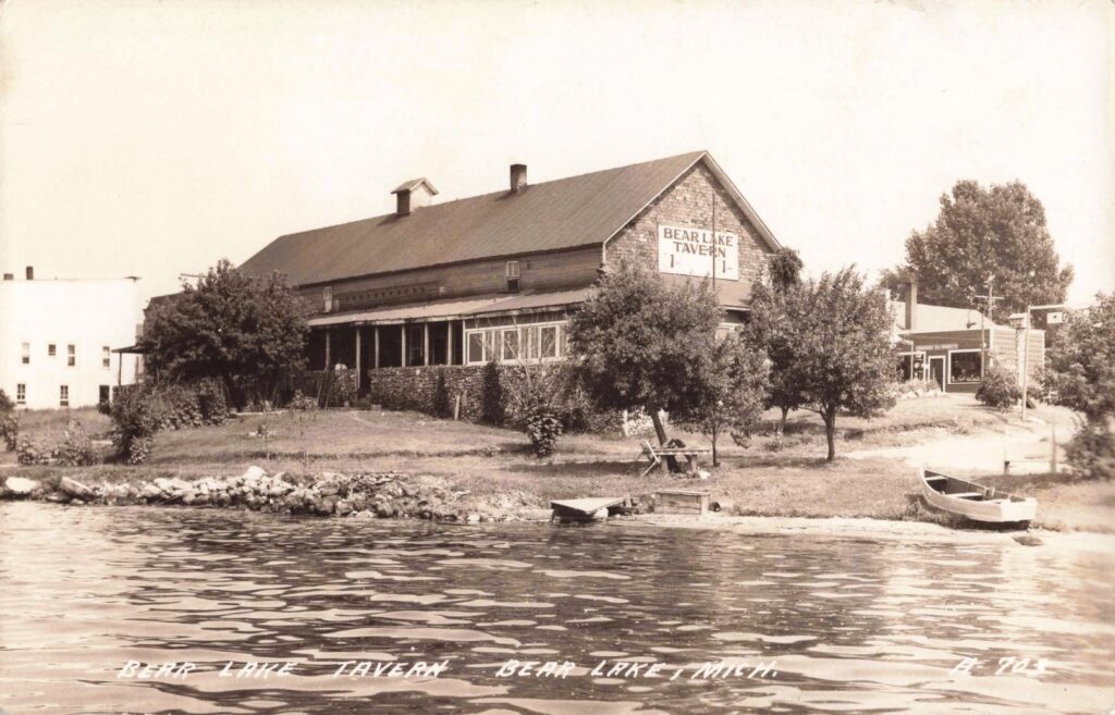 Bear Lake Tavern, Bear Lake, Mich. Located Directly On The Water, It Served Both Locals And Tourists.