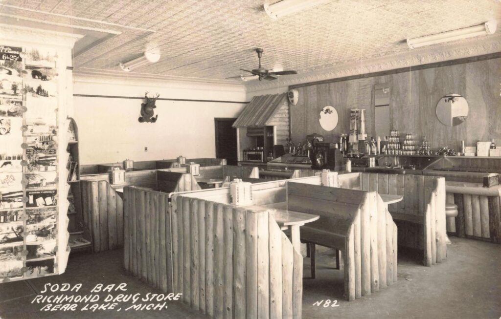 Soda Bar, Richmond Drug Store, Bear Lake, Mich. A Gathering Place For Conversation And Daily Life.