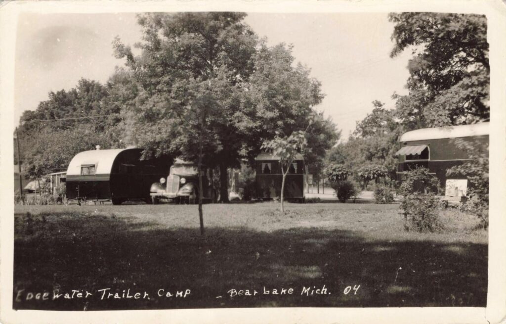 Edgewater Trailer Camp, Bear Lake, Mich., C.1930S. Early Automobile Tourism Reshaped How Visitors Experienced The Region.