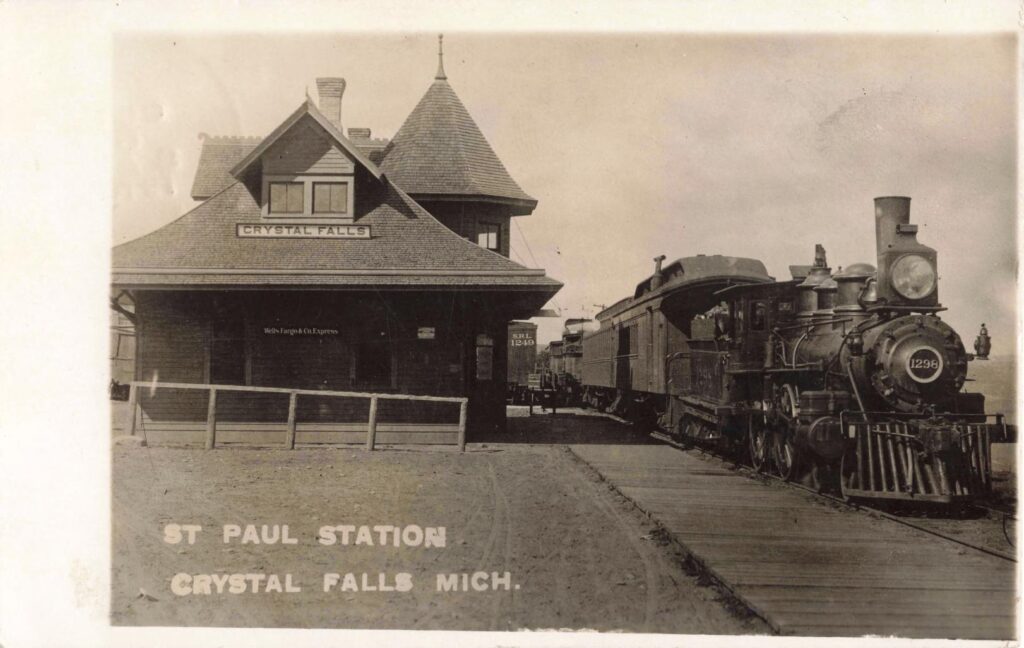 Historic Train Station With Steam Locomotive