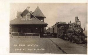 St. Paul Station Crystal Falls Mich. 1910