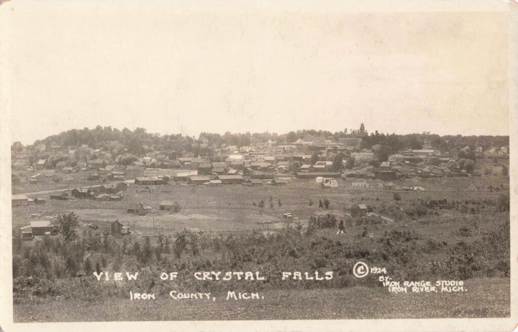 Historic View Of Crystal Falls, Michigan.