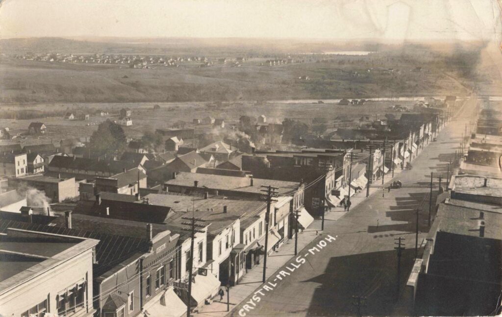 Historic View Of A Small Town.