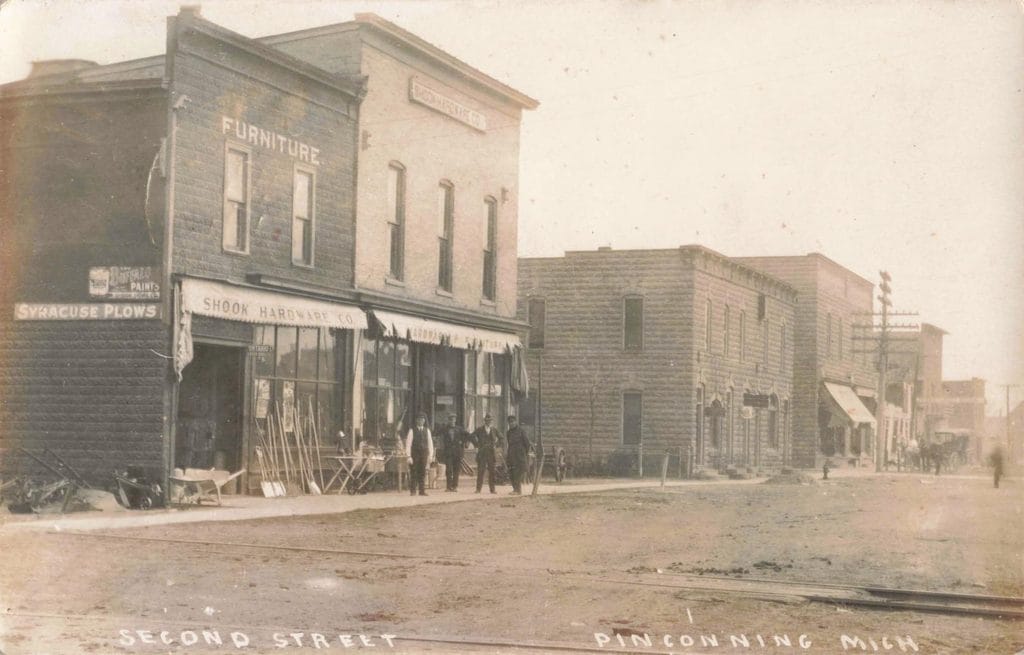 Second Street Pinconning Mich 1910