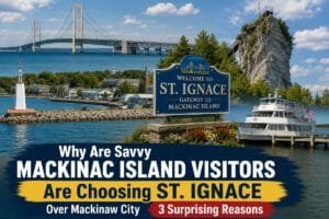 Welcome Sign With Bridge And Boat