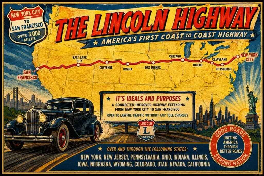 Graphic Of The Lincoln Highway