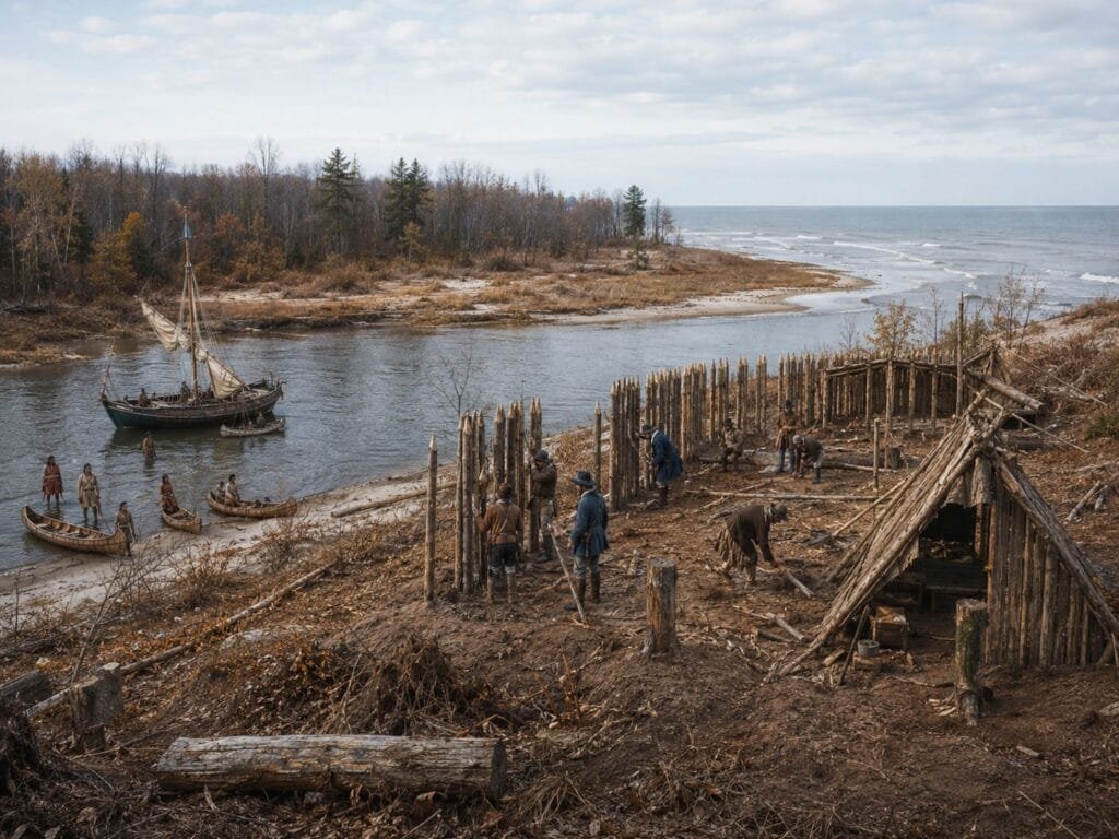 Historical Settlement By A River