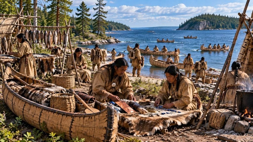 Indigenous People Engaged In Traditional Activities.