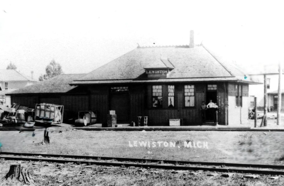 Historic Train Depot In Lewiston, Michigan