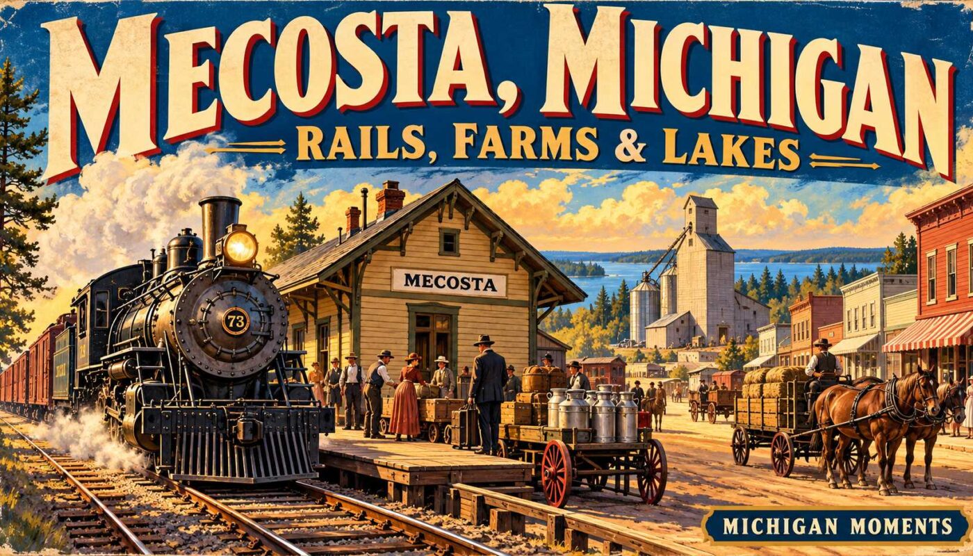 Historic Train Station In Mecosta