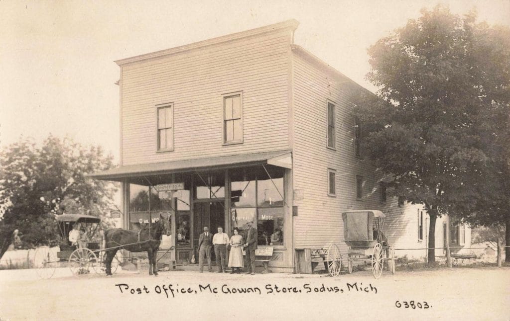 Historic Store With Horse-Drawn Carriages.