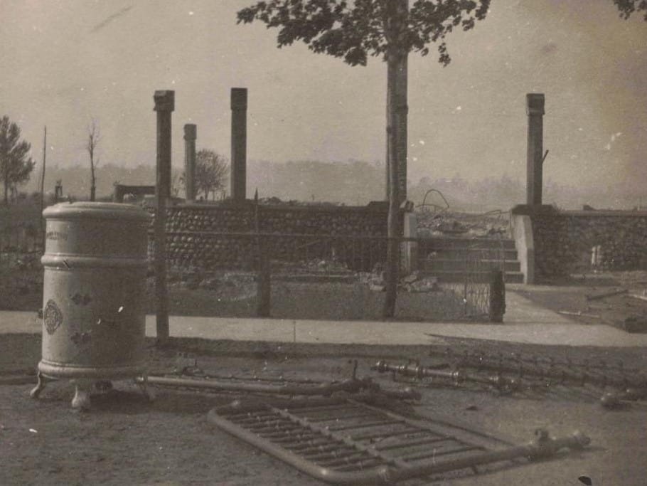 Ruins Of A Fire-Damaged Area