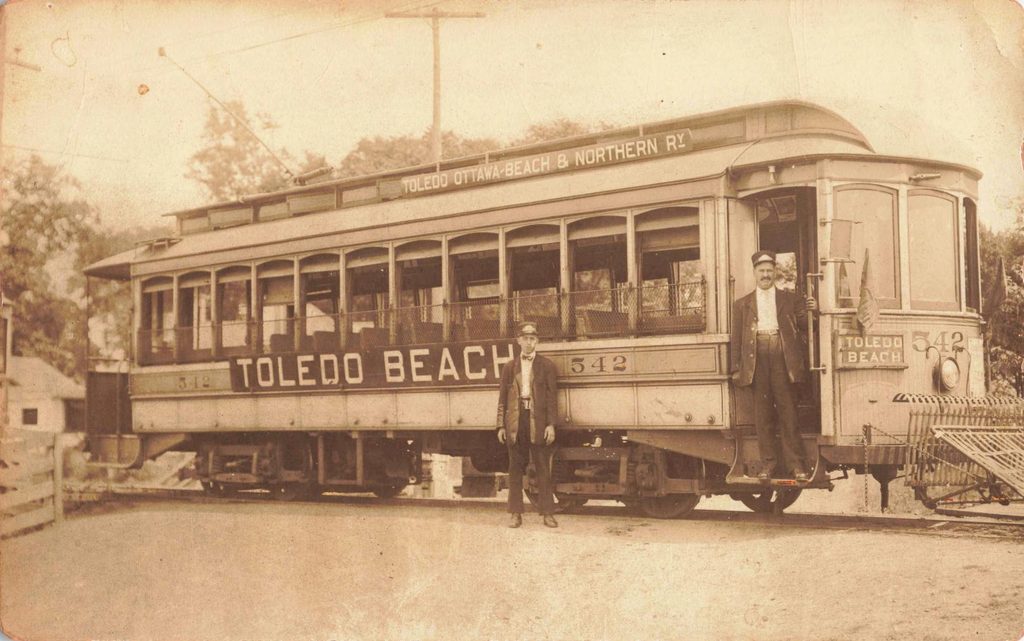 Toledo Beach Interurban Car No. 542 Marked Toledo, Ottawa Beach And Northern Railway.