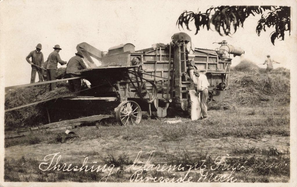 Historical Farming Equipment In Action