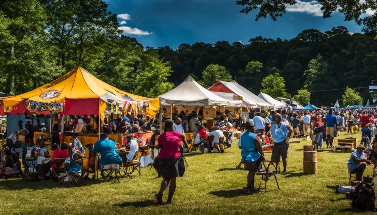 Image Of People Enjoying The Atlanta Elk Festival